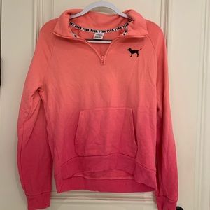 PINK Victoria's Secret Tops - Pink Quarter-Zip Sweatshirt PINK Victoria's Secret Tops - Pink Quarter-Zip Sweatshirt